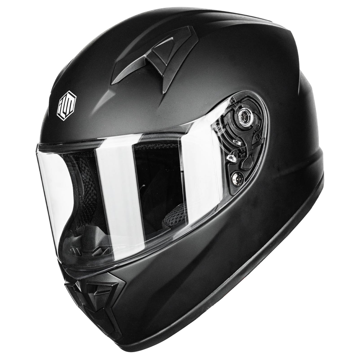 ILM MF521 front view showing full-face protection and DOT ECE certification benefits