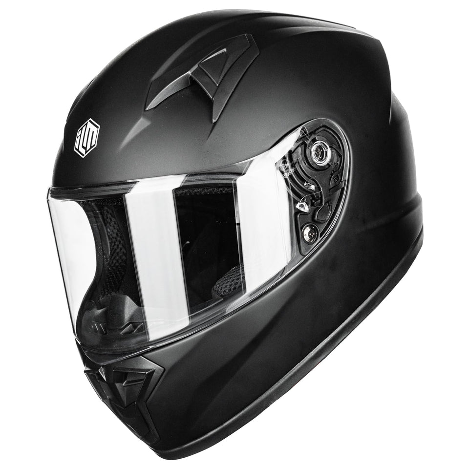 ILM MF521 front view showing full-face protection and DOT ECE certification benefits
