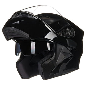 ILM Model 902 front view showing glossy black finish and full-face protection