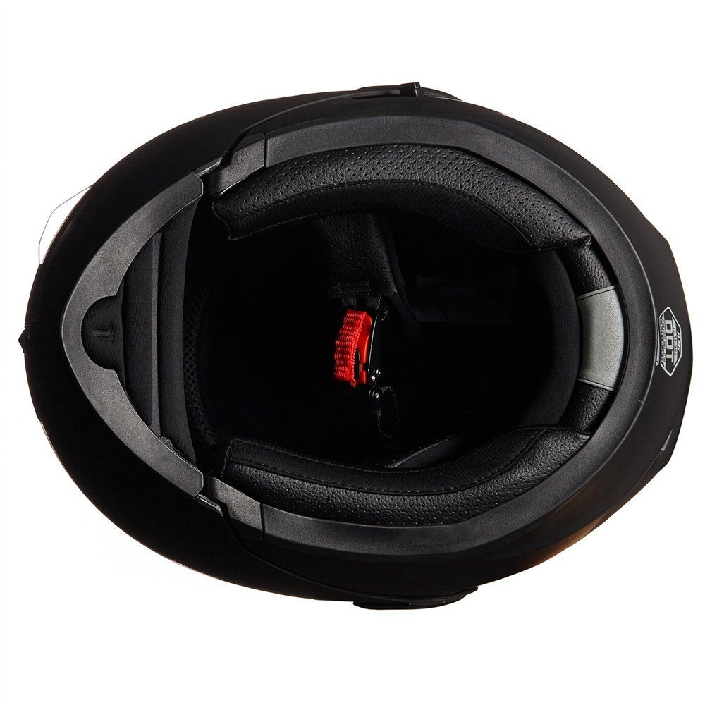 ILM helmet micrometric strap and buckle close-up showing secure adjustable fit