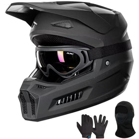 ILM MT601Y front view matte black showing protective shell and visor benefit