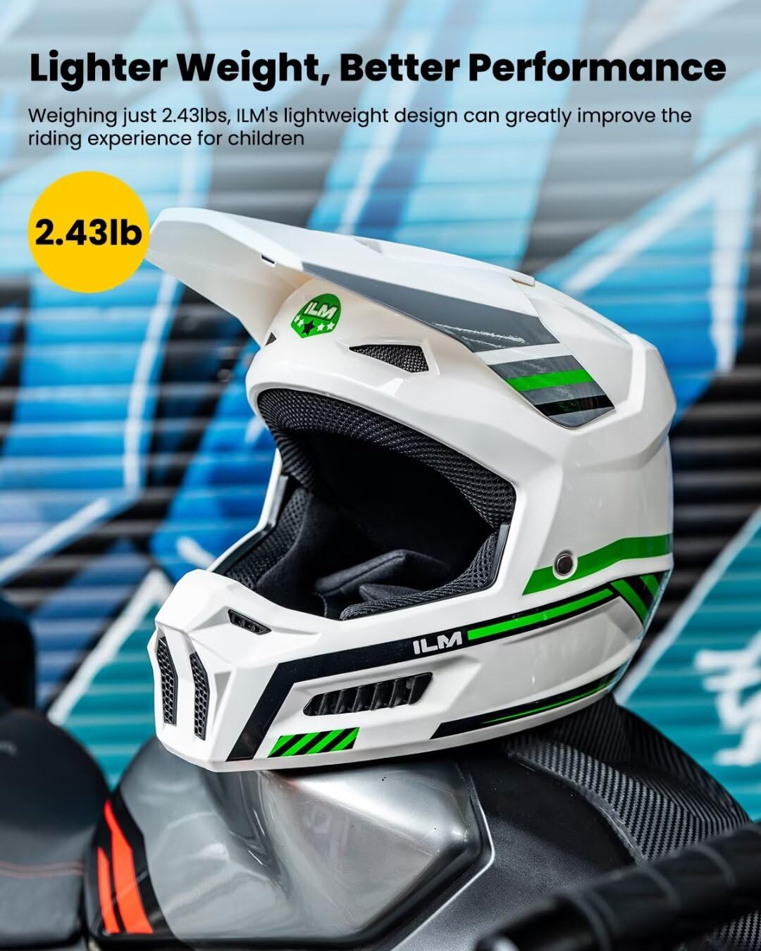 ILM helmet inner liner detail showing cushioning for comfort