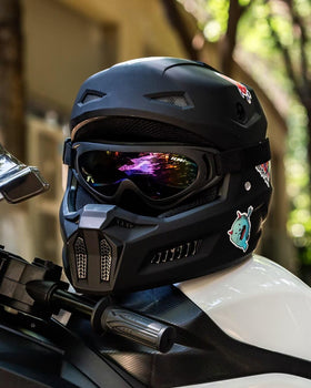 ILM youth helmet worn by child riding demonstrating fit and confidence