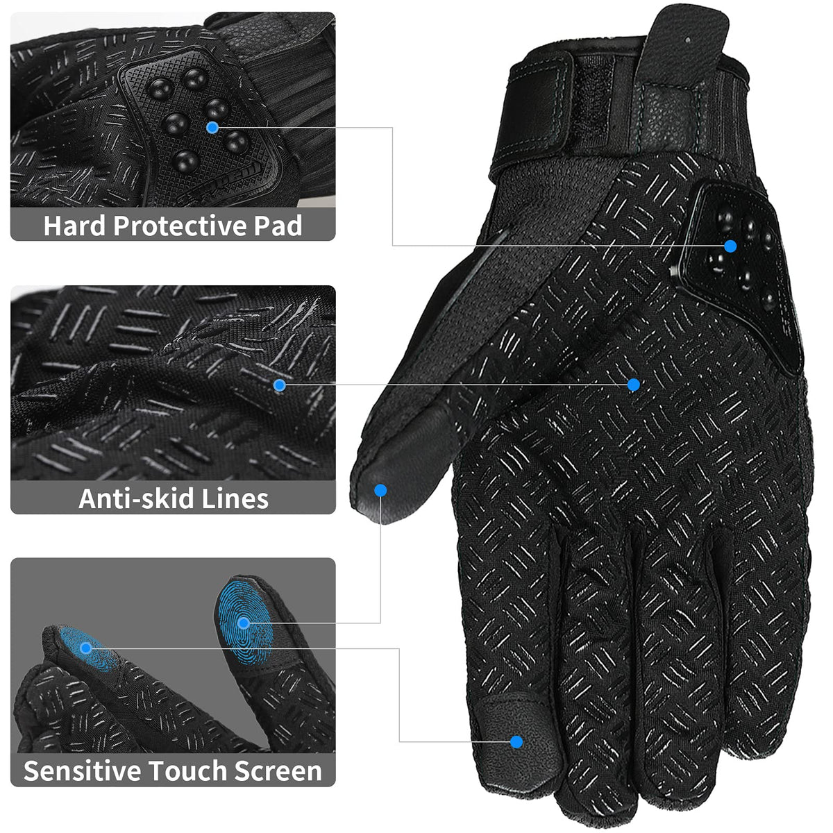 ILM palm texture detail highlighting non-slip grip advantage