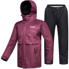 ILM rain suit front view jacket showing waterproof protection and visible benefits