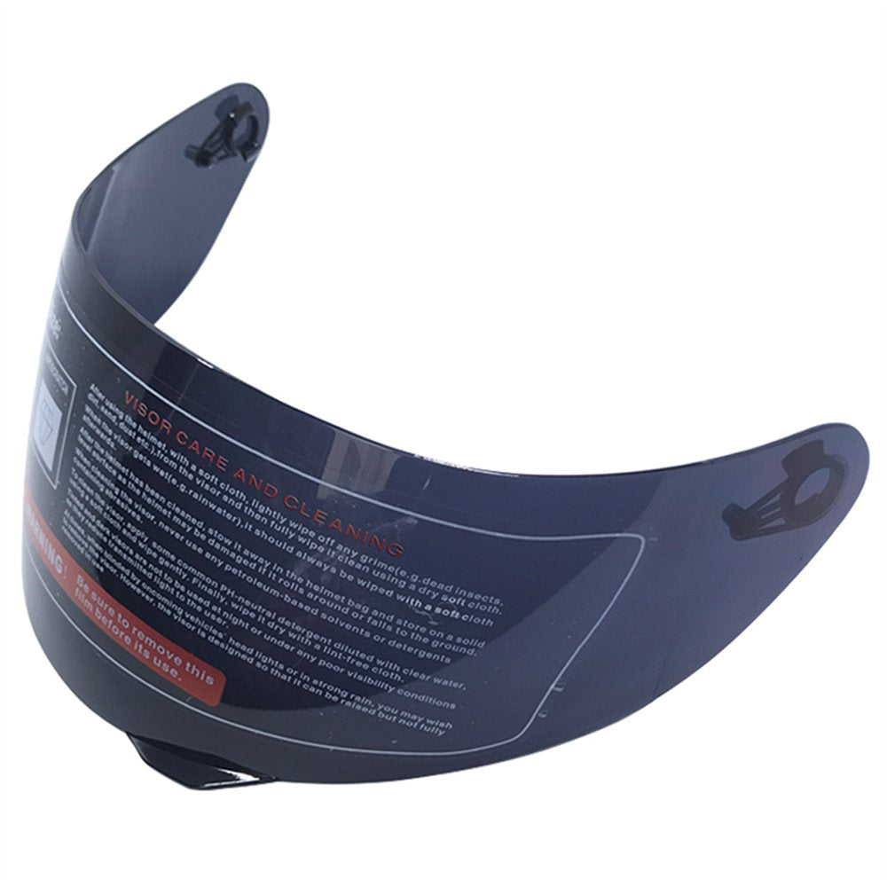 ILM visor front view showing full tinted shield and clear optics benefit