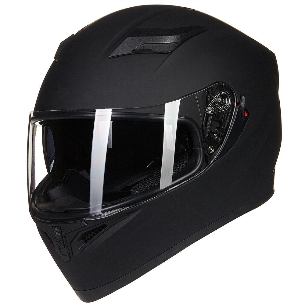 ILM visor installed on helmet demonstrating wide field-of-view benefit