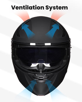 ILM WS206 dual visor close-up showing sun and clear shields for glare control