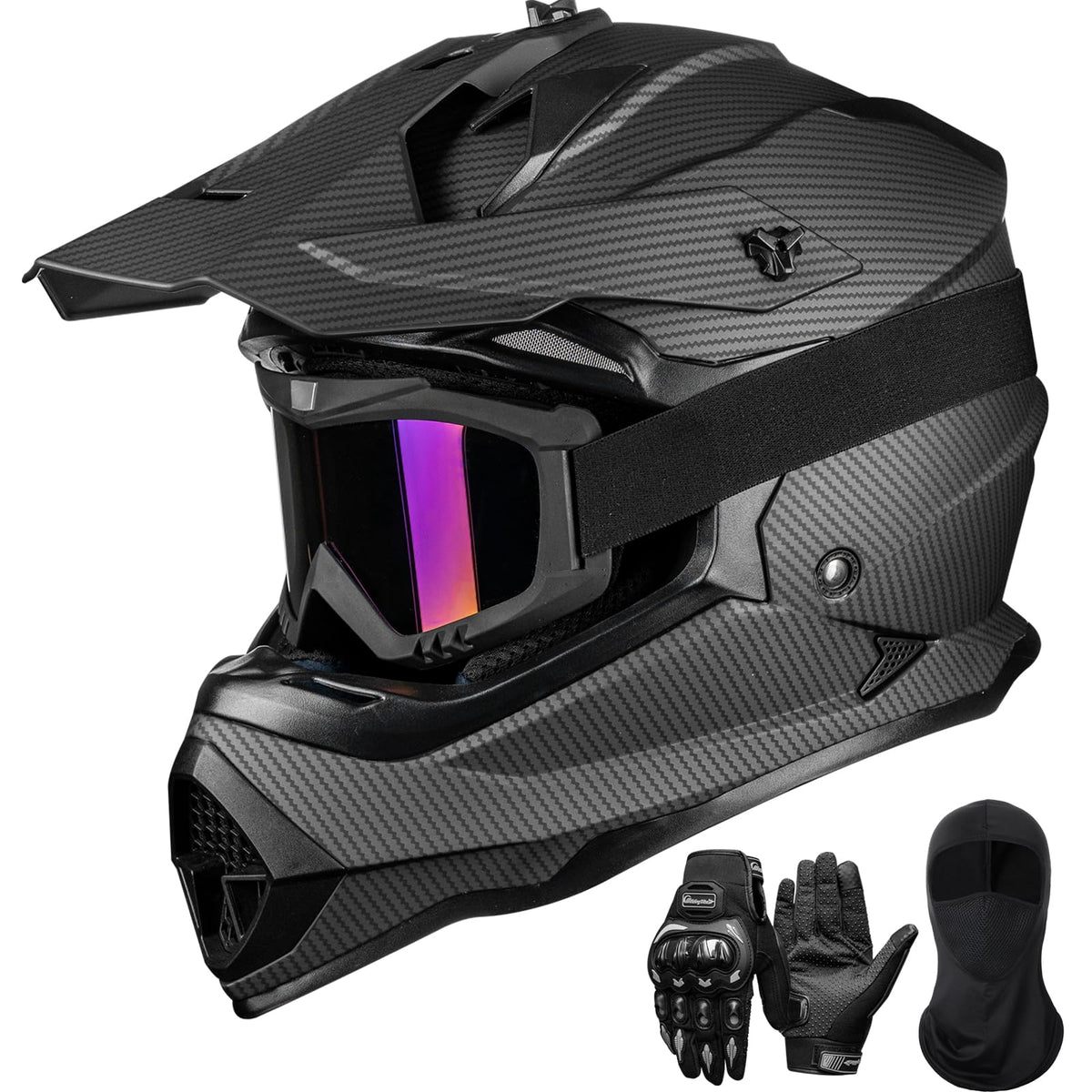 ILM WS901 front view carbon fibre shell showing aerodynamic protection