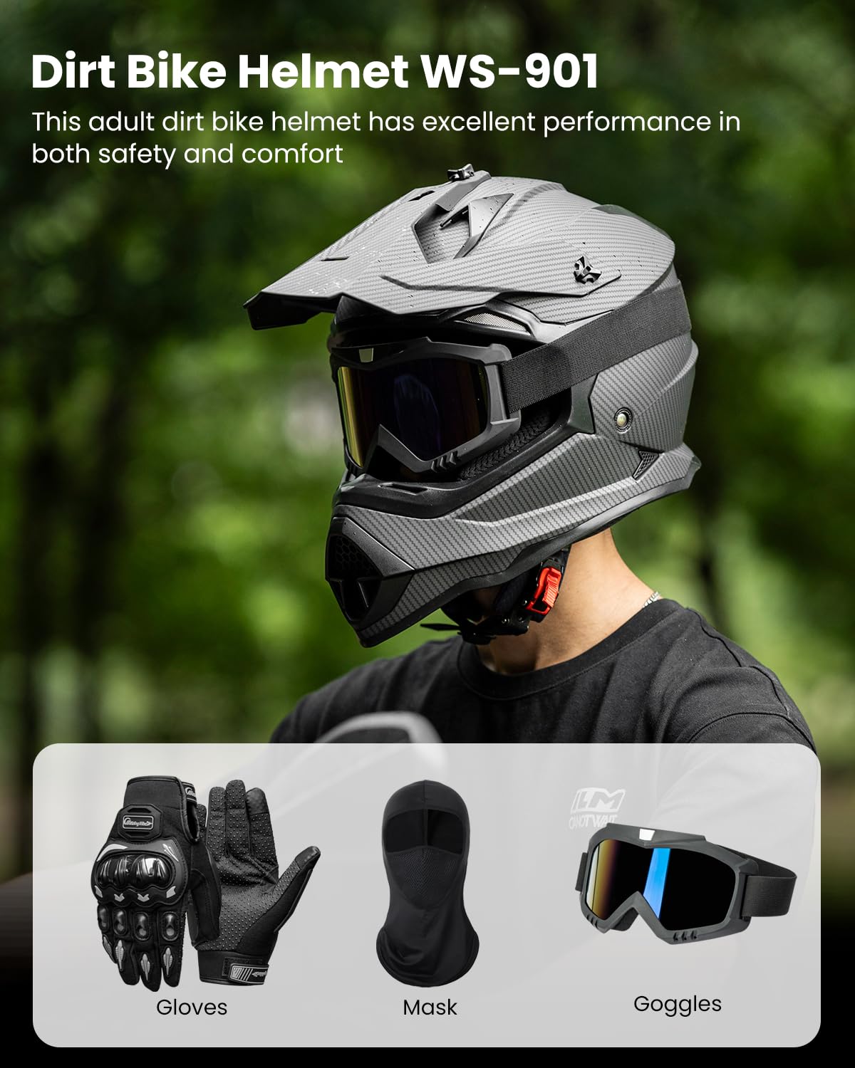 ILM WS901 visor adjustment knob detail for customizable sun blocking benefit