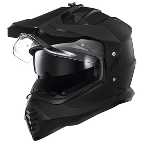 ILM WS902 front view matte black showing full-face visor and benefit clear protection