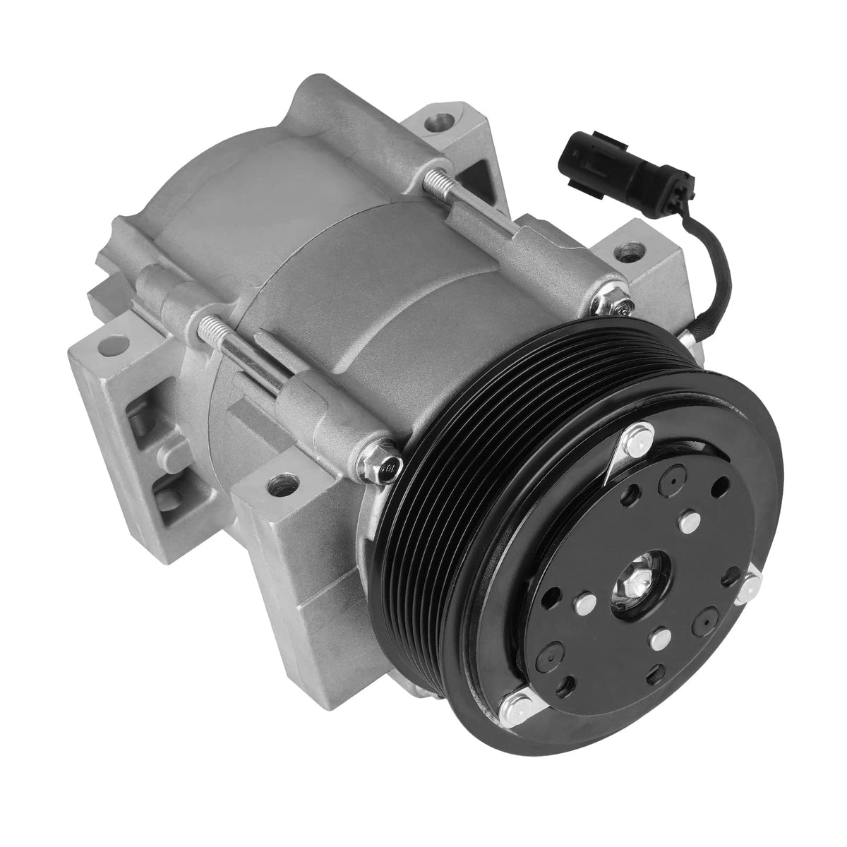 ILONPA AC compressor front assembly showing mounting points and fitment benefit