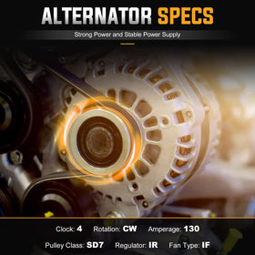 ILONPA alternator rear connector detail highlighting correct plug and secure connection