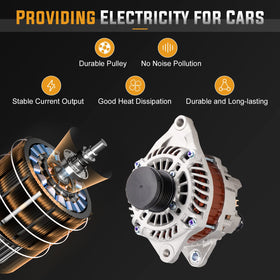 ILONPA alternator installed in engine bay demonstrating plug-and-play fit