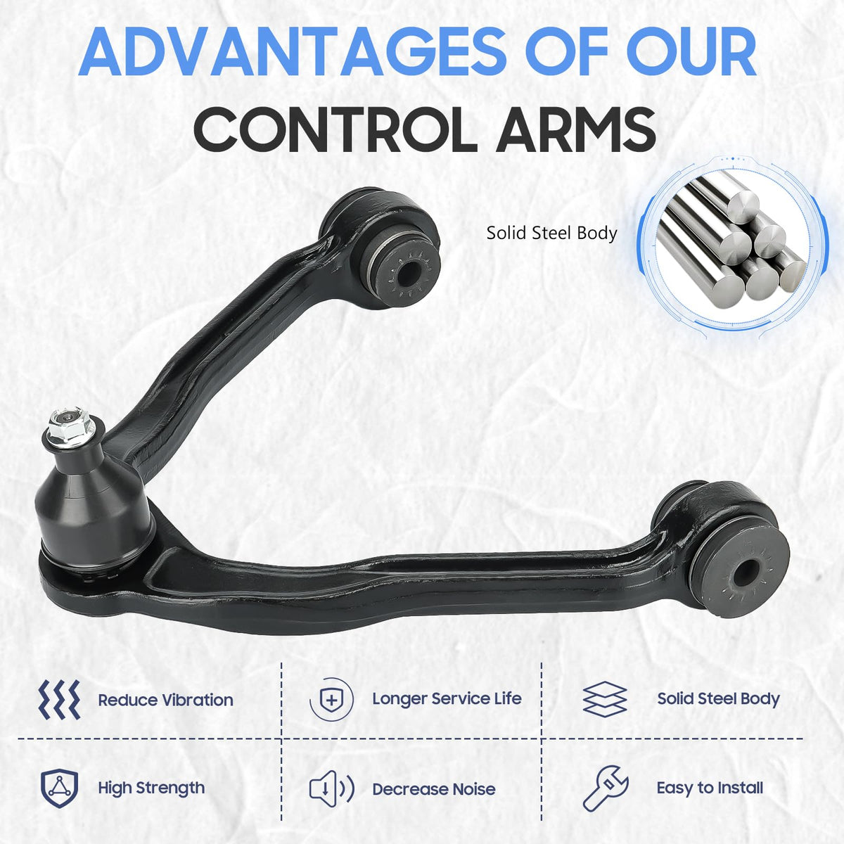 ISIONPA ball joint detail showing sealed joint and robust stud for improved steering stability