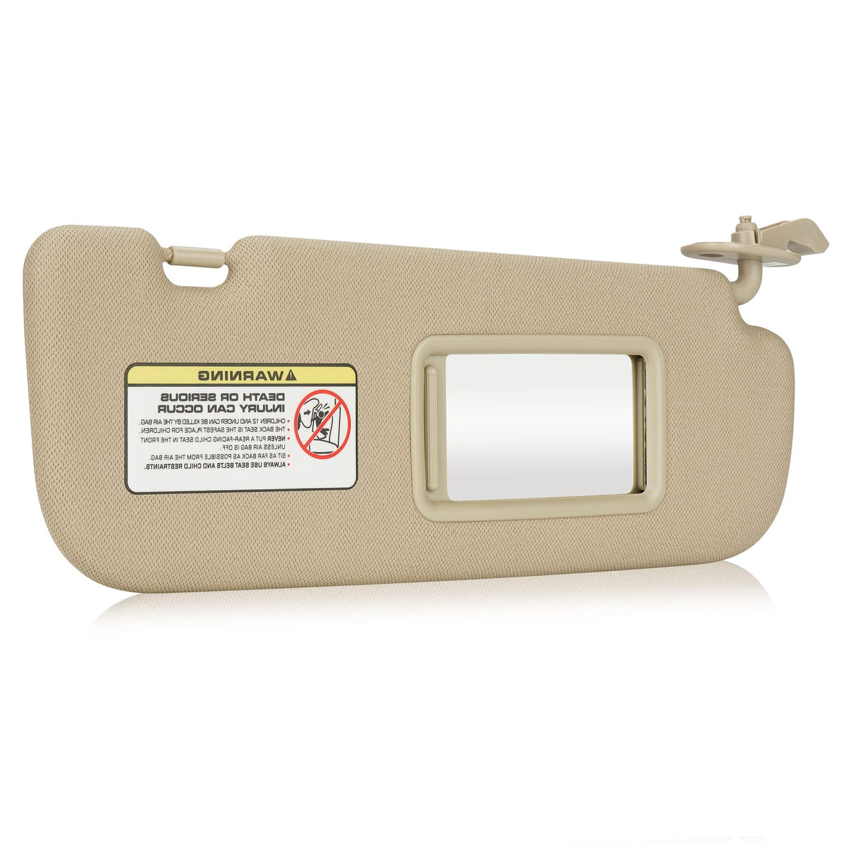 ILONPA beige passenger visor front view showing fit and color matching benefit