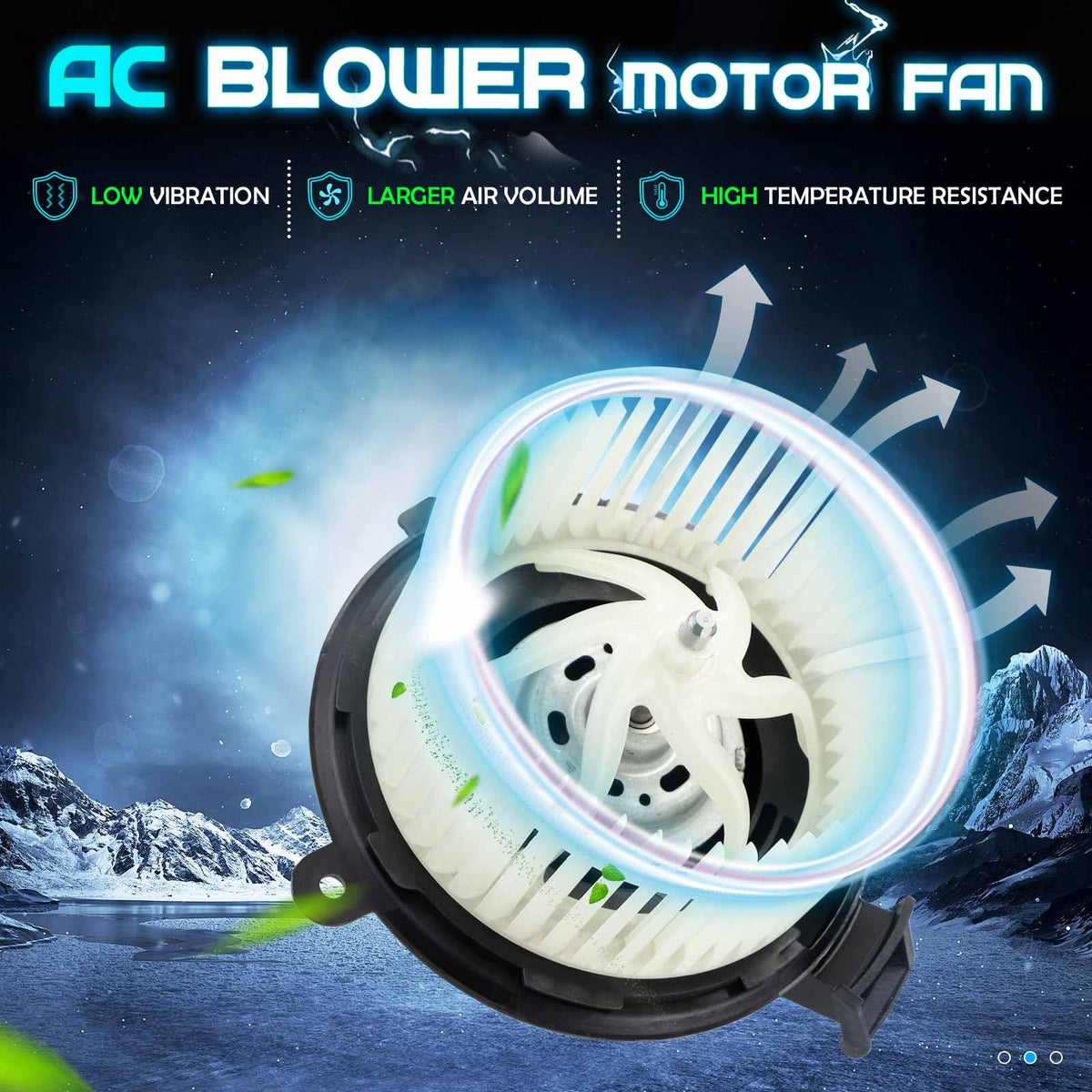 ILONPA blower fan close-up impeller detail for improved airflow and durability