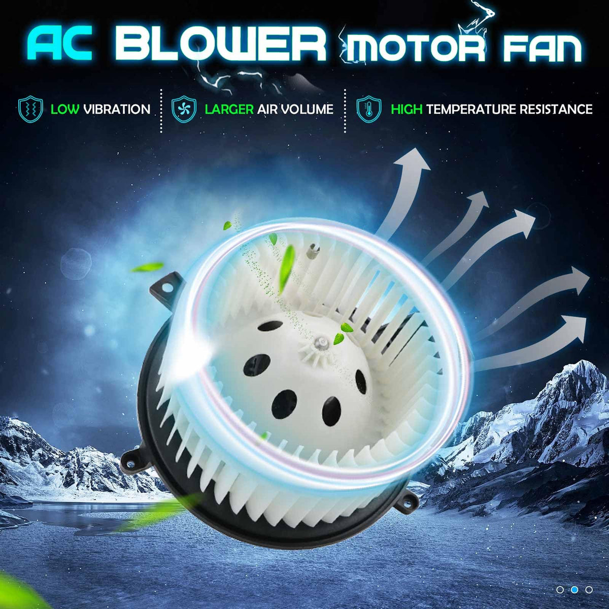 ILONPA blower fan closeup impeller showing balanced blades for quieter airflow