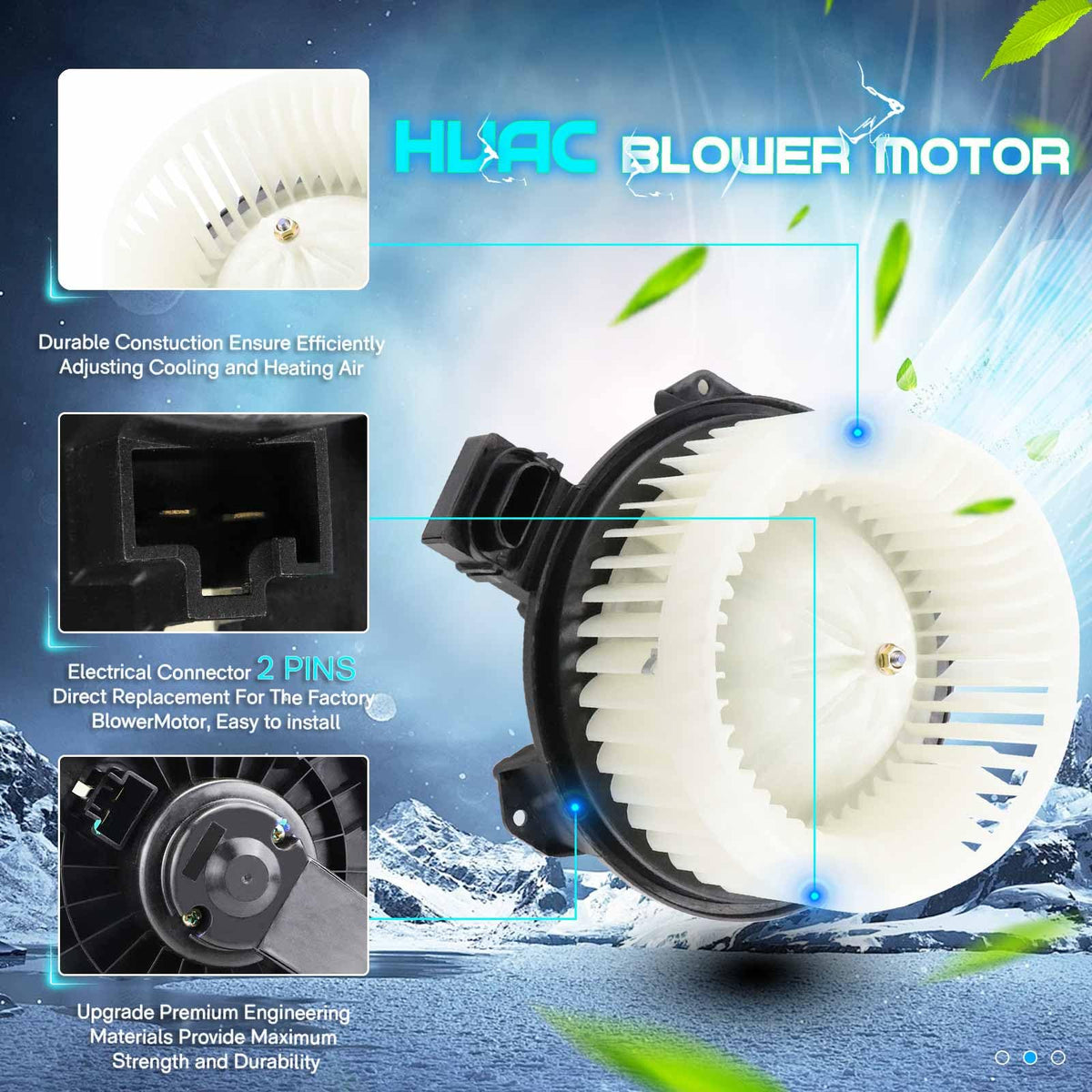 ILONPA blower motor installed under dash demonstrating restored airflow performance