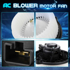 ILONPA blower motor next to ruler showing dimensions for correct fit