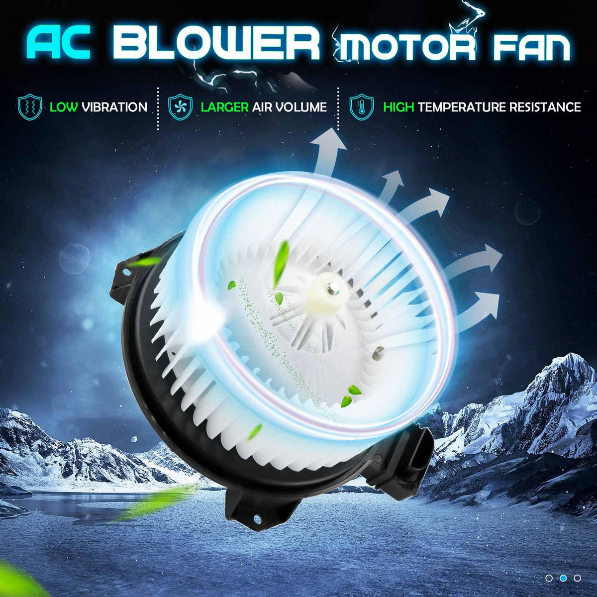 ILONPA close-up of fan wheel showing balanced blades for quieter airflow