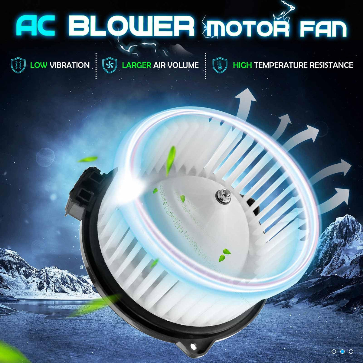 ILONPA close-up of blower wheel highlighting balanced fan for quieter airflow