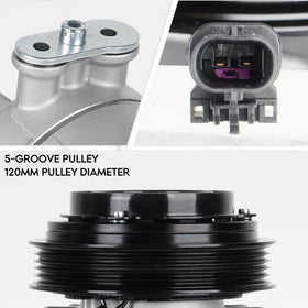 ILONPA compressor clutch face close-up highlighting smooth engagement and low noise
