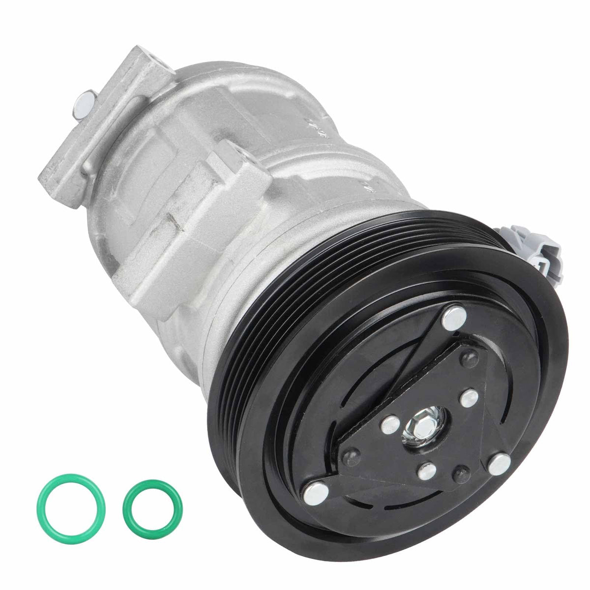 ILONPA compressor front assembly showing mounting points and robust construction for reliable replacement