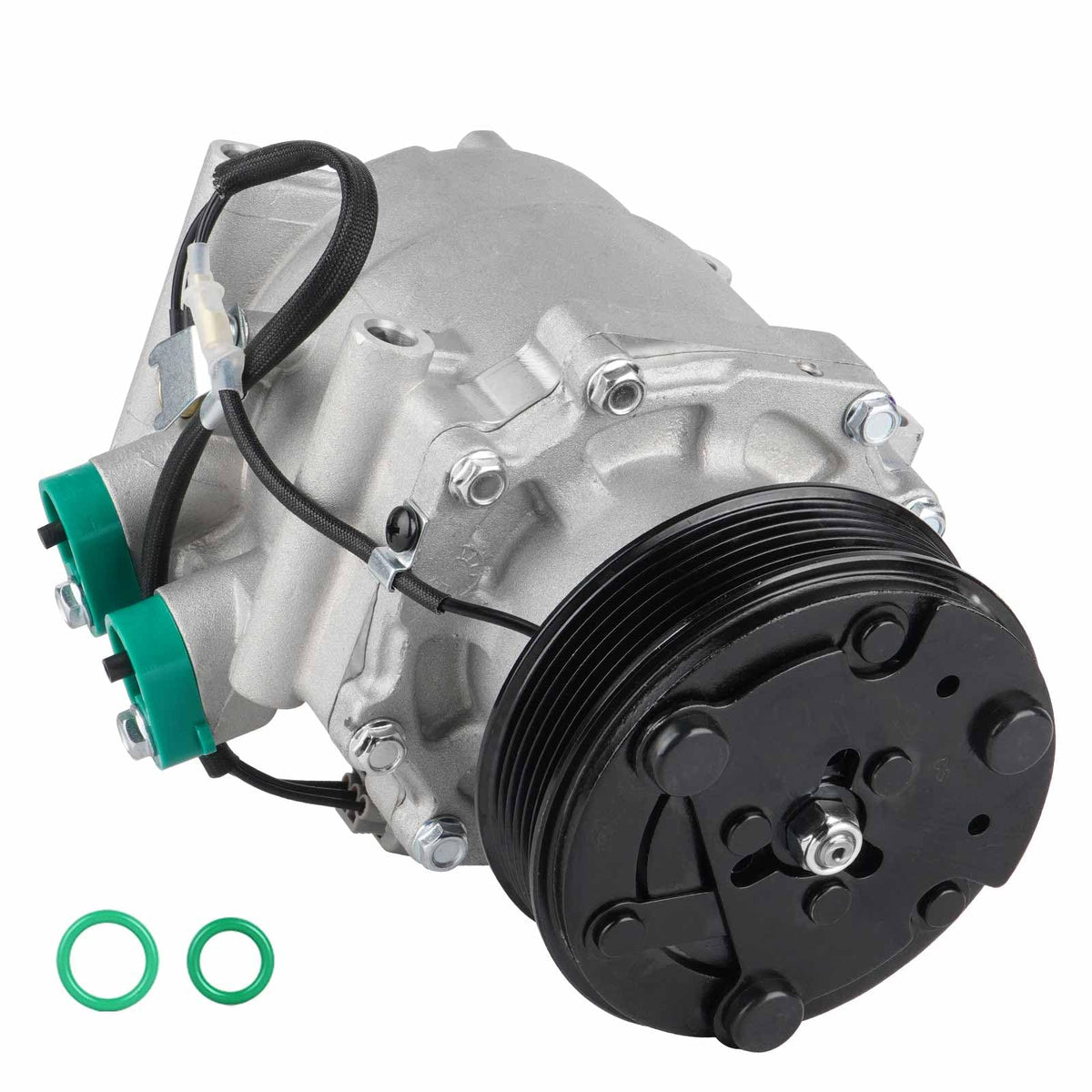 ILONPA compressor front view showing bolt pattern and fitment benefit