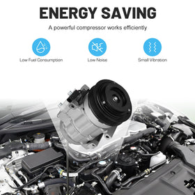 ILONPA compressor installed in engine bay demonstrating vehicle fit