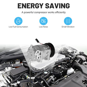 ILONPA compressor installed in engine bay demonstrating proper vehicle fit