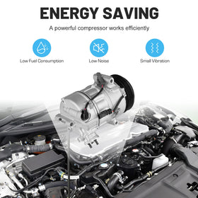 ILONPA compressor installed in engine bay demonstrating direct-fit replacement benefit