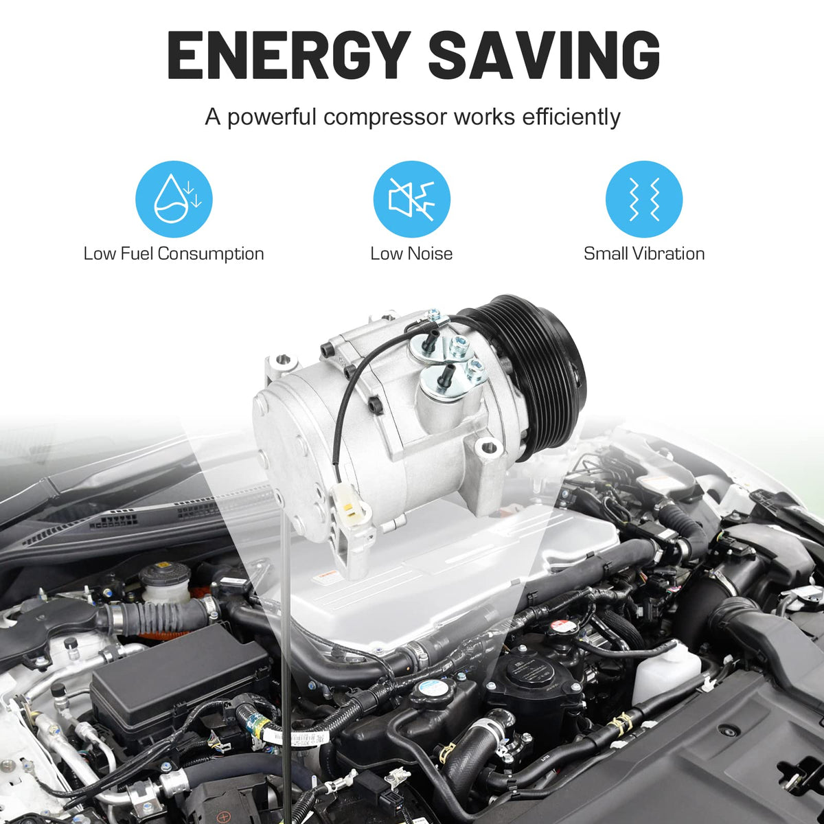ILONPA compressor installed in Toyota Tacoma illustrating restored cabin cooling