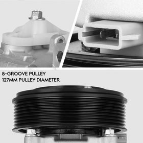 ILONPA pulley close-up displaying 8-groove design for correct belt alignment