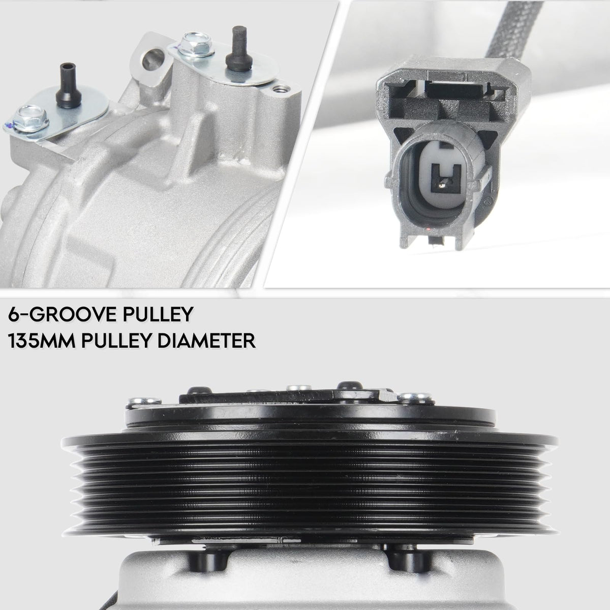 ILONPA pulley detail showing six grooves for correct belt alignment benefit