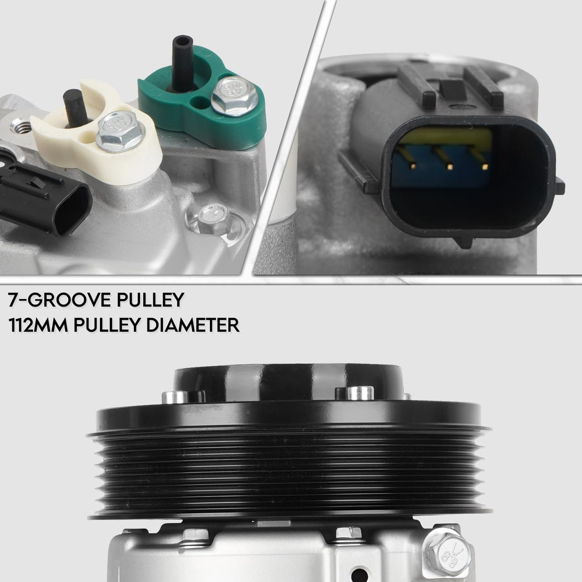 ILONPA pulley detail with six grooves for secure belt alignment