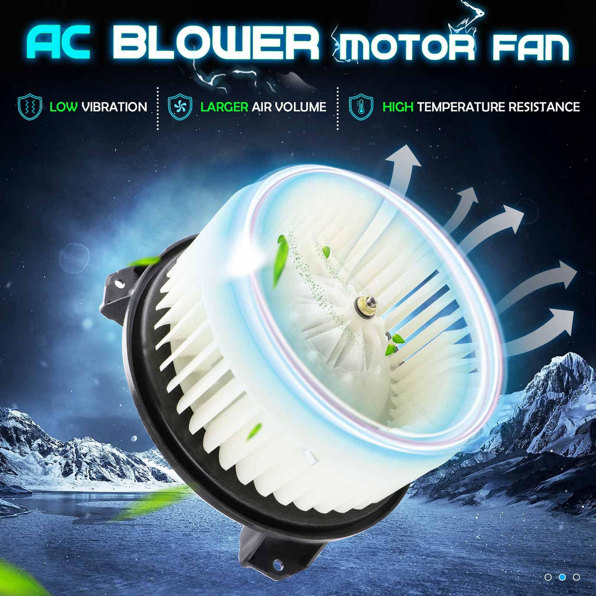 ILONPA close-up of fan wheel demonstrating balanced operation benefit