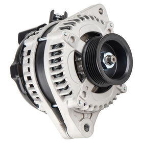 ILONPA alternator front view showing mounting points and output stud for easy fit