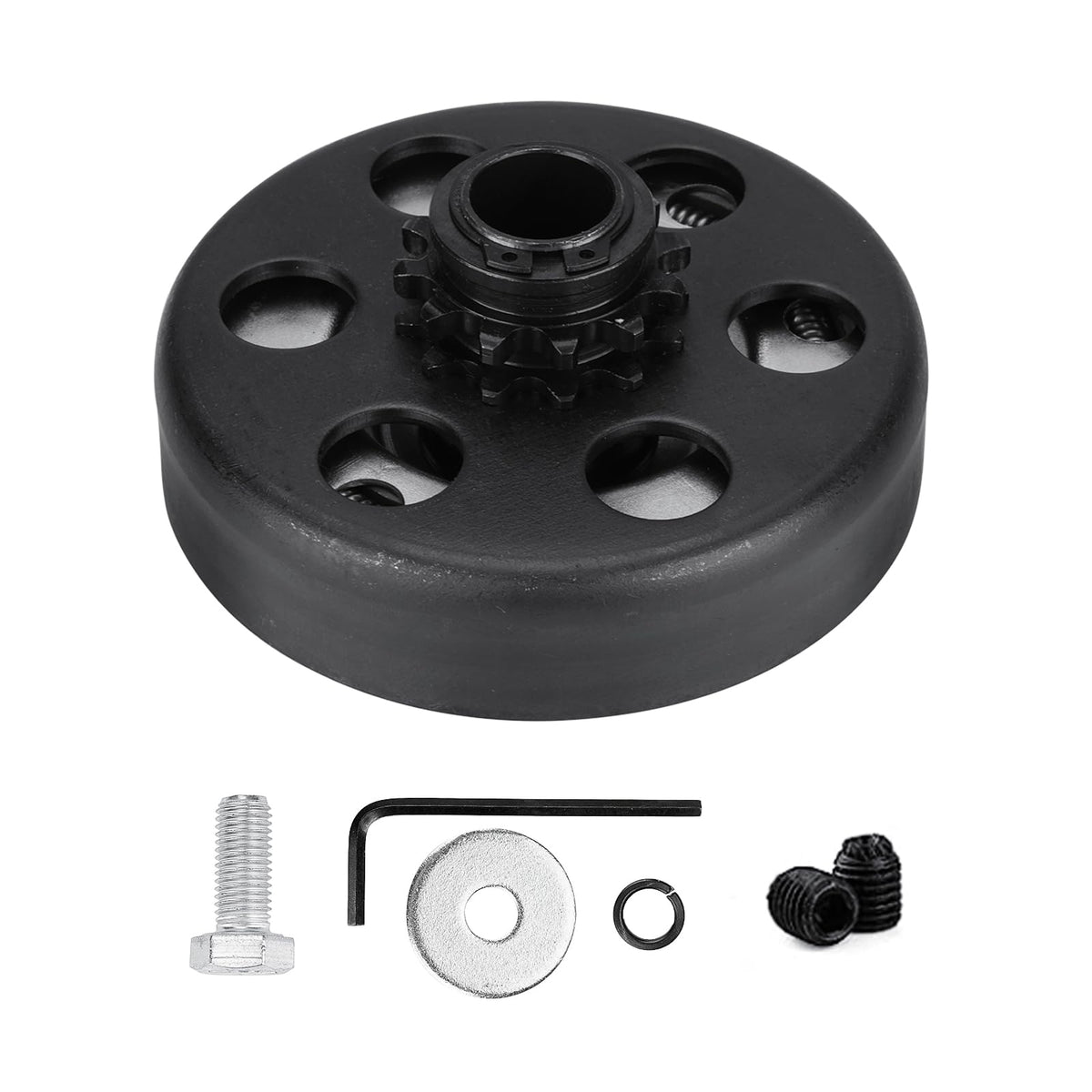 ILONPA front view clutch assembly showing teeth and finish for reliable power transfer