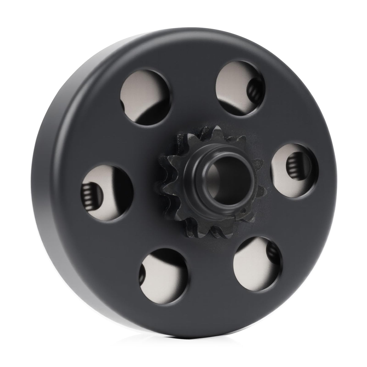 ILONPA front view of clutch showing overall shape and durable steel finish