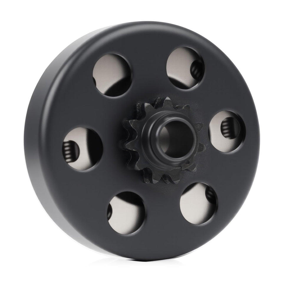 ILONPA front view of clutch showing overall shape and durable steel finish