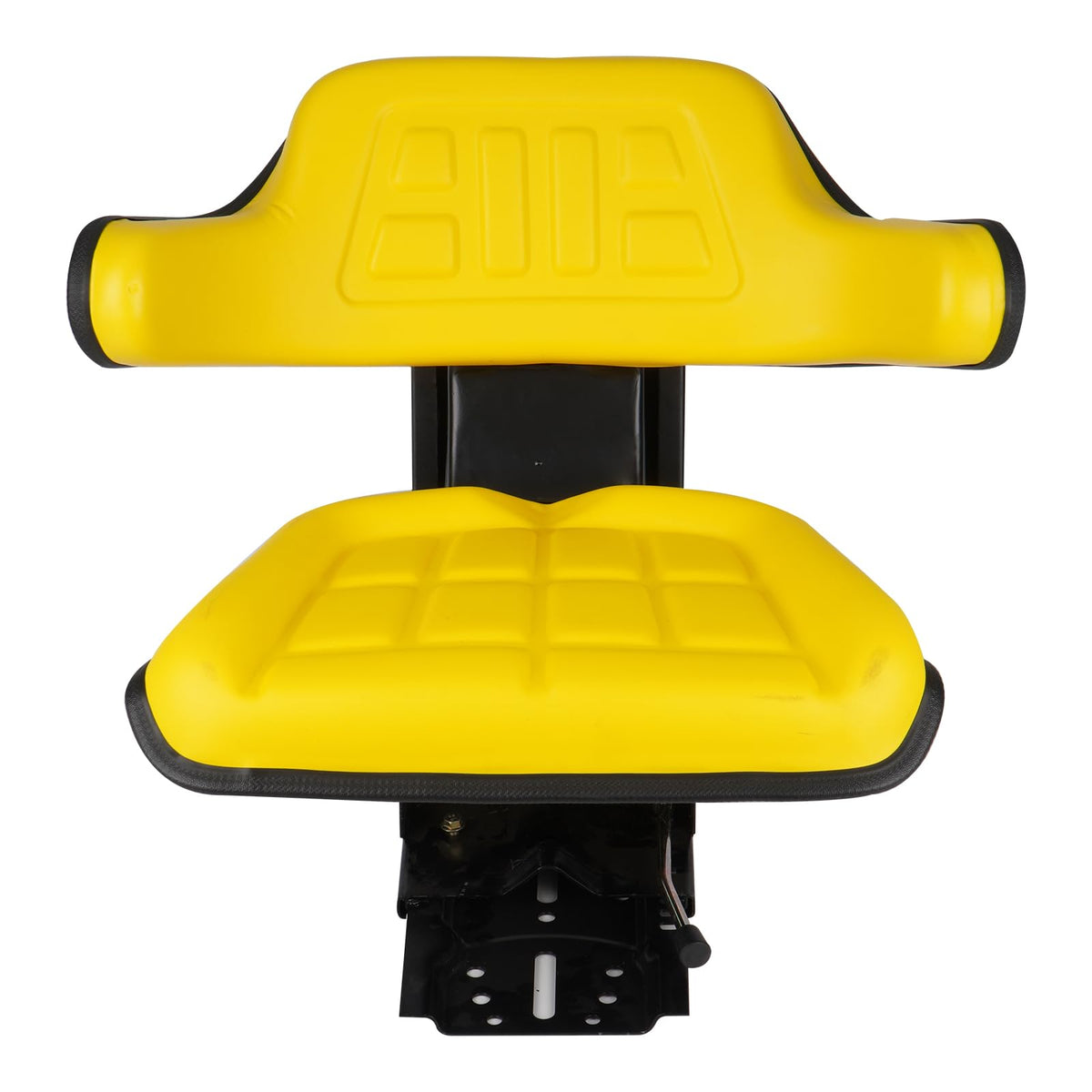 ILONPA front view of yellow tractor seat showing fit and rugged build benefit