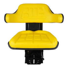 ILONPA front view of yellow tractor seat showing fit and rugged build benefit