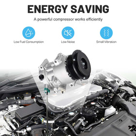 ILONPA compressor installed in engine bay demonstrating direct-fit replacement benefit