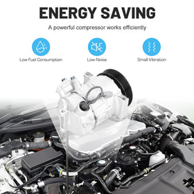 ILONPA compressor installed in engine bay showing direct-fit replacement and restored AC