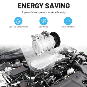 ILONPA compressor installed in Honda Accord engine bay for proper fitment