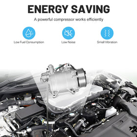 ILONPA compressor installed in engine bay demonstrating direct-fit restoration