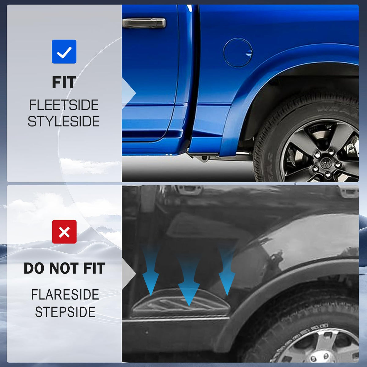 ILONPA installed on truck side profile demonstrating low-profile appearance and improved aerodynamics
