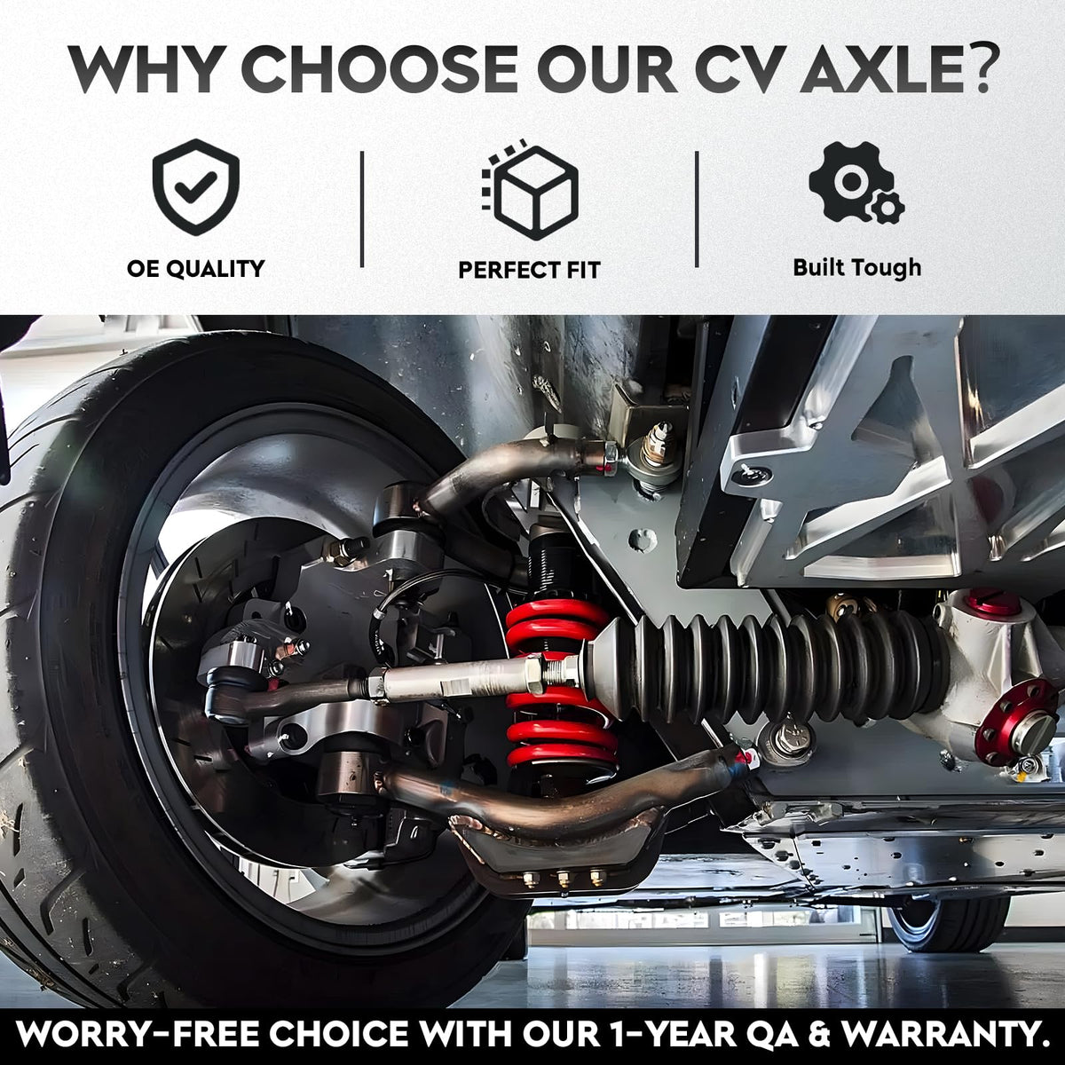 ILONPA mechanics installing axle in garage showing professional-fit benefit