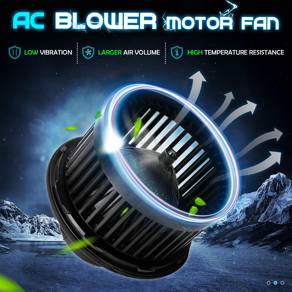 ILONPA close-up of fan blades and housing for quiet balanced airflow